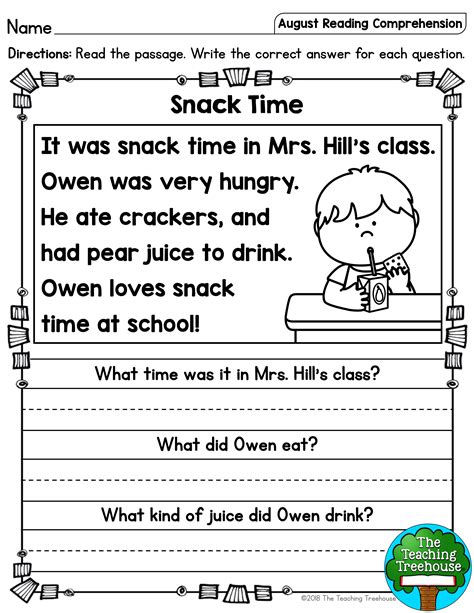 free reading worksheets k 5.